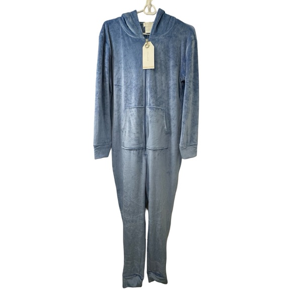 NWT Softies Women's One-Piece Jumper With Jogger Leg Blue Woman’s Small/ Medium - Picture 1 of 4